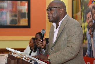 President of the National Parent-Teacher Association of Jamaica (NPTAJ), Lennon Richards, addressing the National Parenting Support Commission’s ( NPSC) Parent Awards Ceremony held at the Montego Bay Riu Hotel in St. James, recently. 
 
