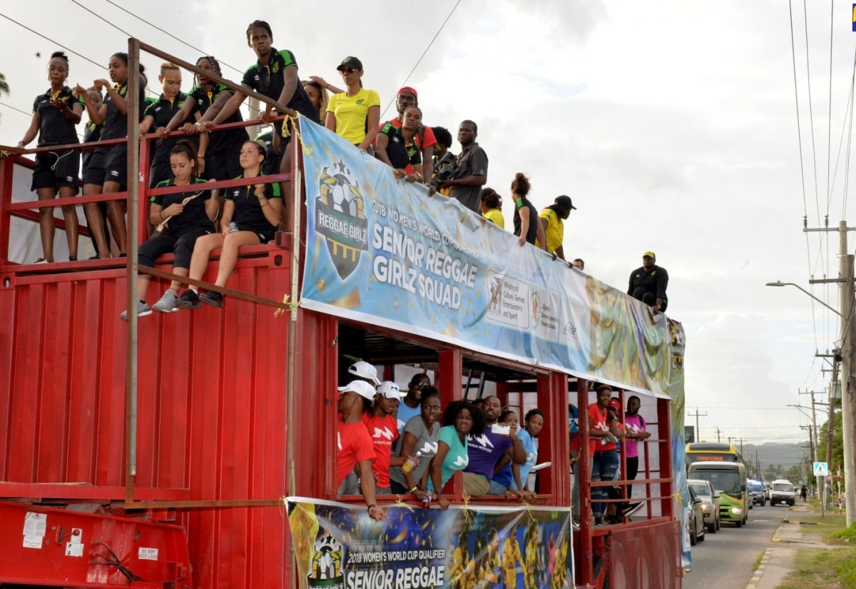 PHOTOS: Motorcade in Honour of the Reggae Girlz Qualification for 2019 FIFA Women’s World