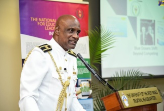 President of the Caribbean Maritime University (CMU), Professor Fritz Pinnock; addresses a leadership development webinar at the University of the West Indies (UWI) Regional Headquarters on Monday (January 7). 