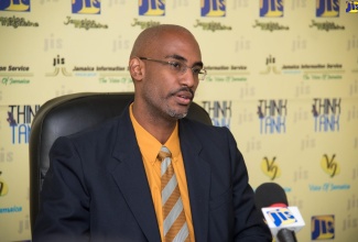 Orthopaedic Surgeon at the St. Ann’s Bay Regional Hospital, Dr. Cary Fletcher, addresses a JIS Think Tank on Tuesday (February 12).