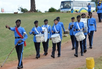 Jamaica Combined Cadet Force (JCCF) members on parade at a Jamaica Day observance, held last year at Munro College, in St. Elizabeth.