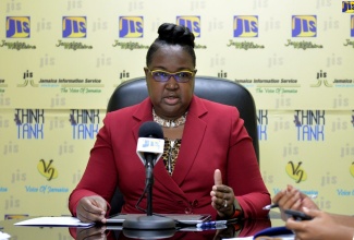 Former Chief Education Officer in the Ministry of Education, Youth and Information, Dr. Grace McLean, speaking at a JIS Think Tank on Thursday (February 14).