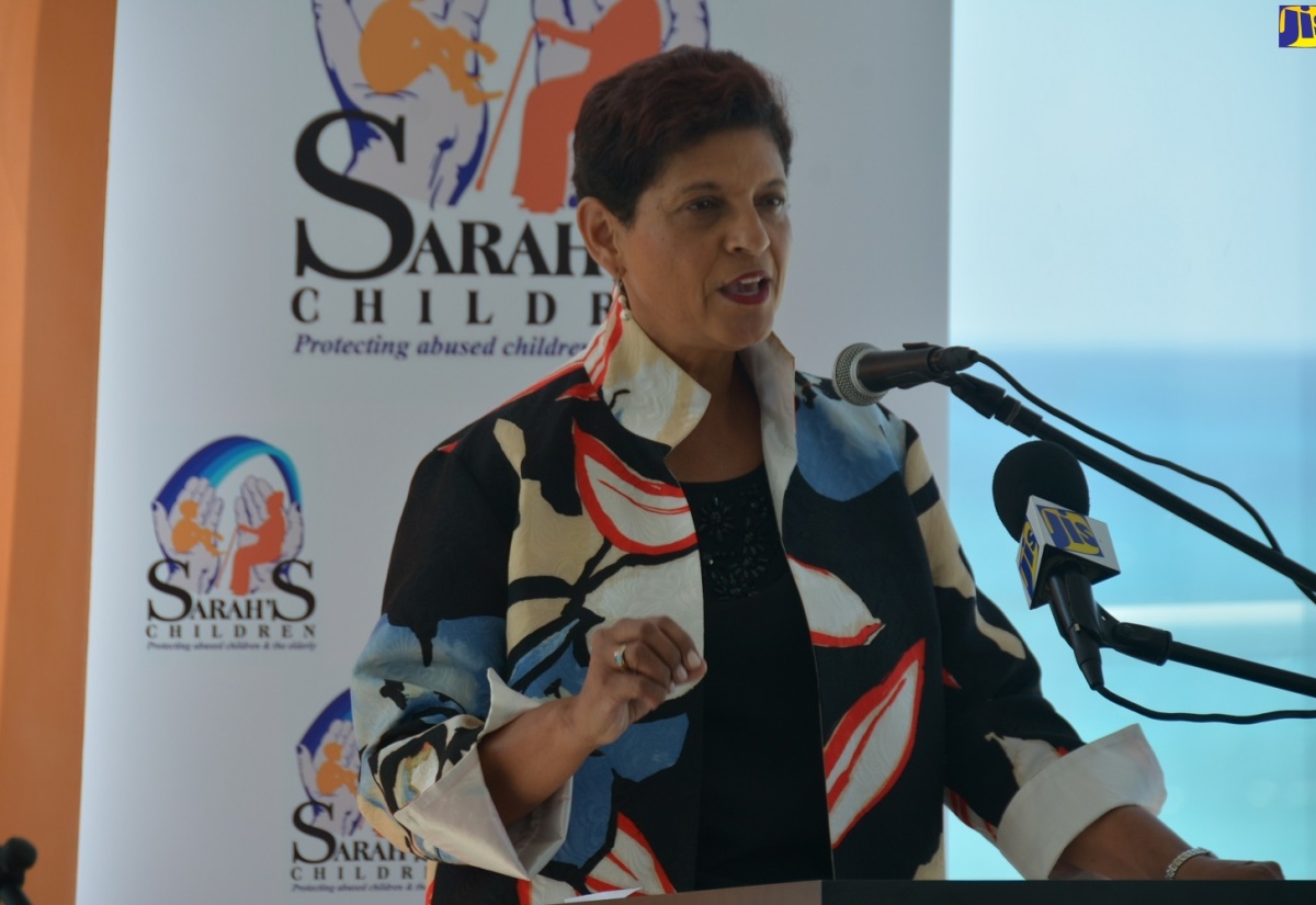 University of the West Indies (UWI) Pro Vice-Chancellor and Principal of the UWI Open Campus Dr. Luz Longsworth, speaking at first anniversary ‘Women of Courage’ luncheon for the charity organization, Sarah’s Children, at the S Hotel in Montego Bay, St James, on March 7.