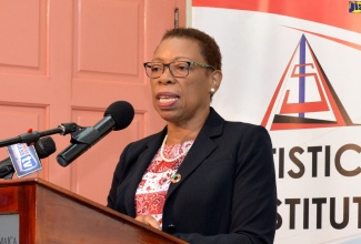 Director General, Statistical Institute of Jamaica (STATIN), Carol Coy, presenting the findings of the March 2019 Consumer Price Index and January 2019 Labour Force Survey, at the offices of STATIN on Cecelio Avenue in St. Andrew, on Tuesday (April 16). 