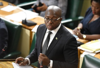 (FILE) Minister without Portfolio in the Ministry of Economic Growth and Job Creation, Senator the Hon. Pearnel Charles Jr., concludes the debate on the Petroleum (Amendment) Act, 2019, in the Senate on Friday (July 5).