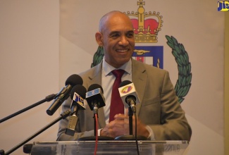 Commissioner of Police, Major General Antony Anderson speaking at the Annual General Meeting of the Police Officers’ Association (POA) at the Iberostar Rosehall Hotel in St. James on July 12.