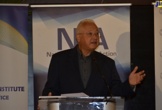 Justice Minister, Hon. Delroy Chuck speaking at the Train the Trainer session: Lay Magistrates’ Court, held at Hilton Rose Hall Resort and Spa, Montego Bay, St. James, on Saturday (September 28). 