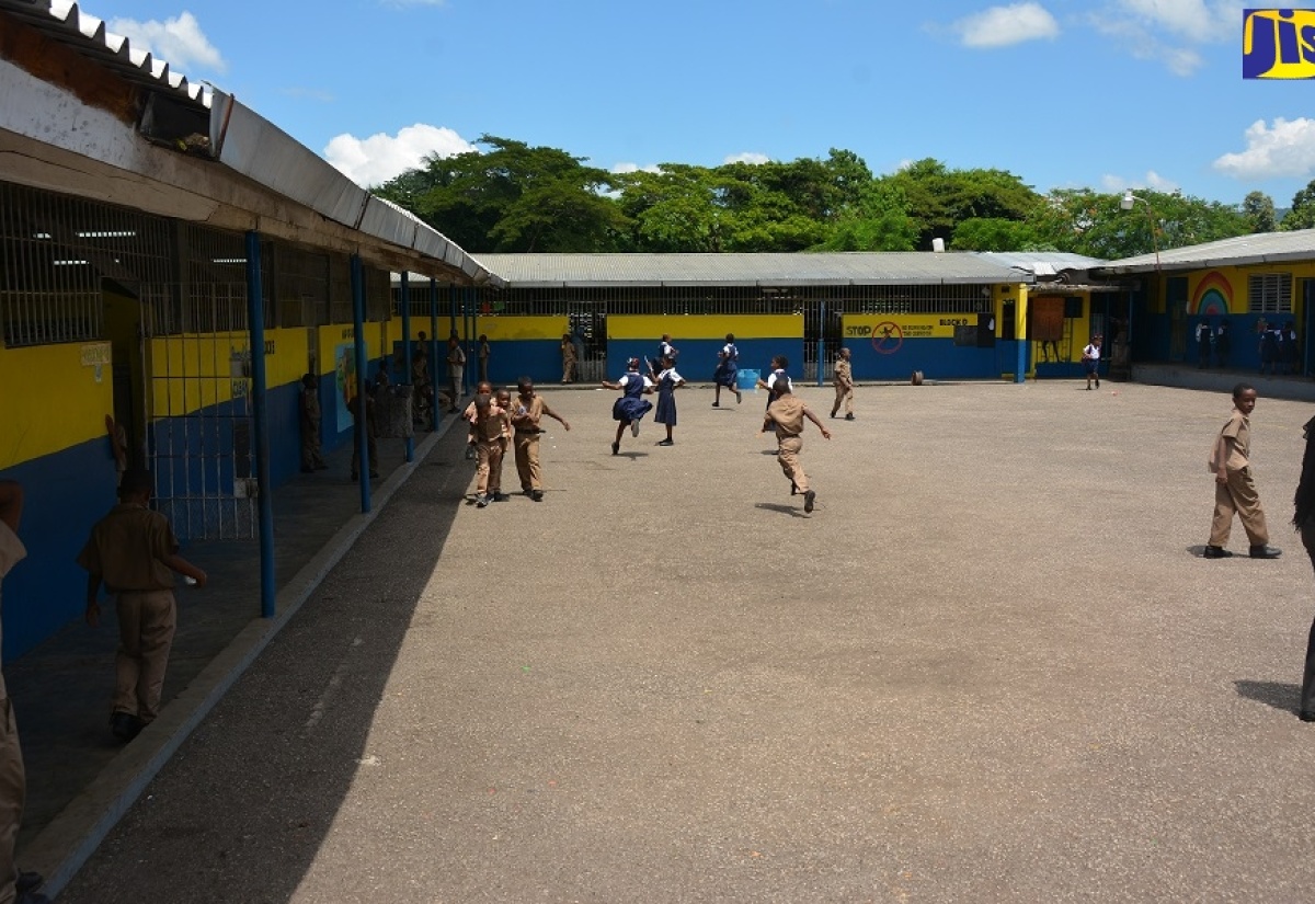 Students at play in school in the west.  