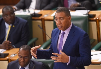 Prime Minister, the Most Hon. Andrew Holness, delivers Statement to the House of Representatives on Tuesday, September 10.
