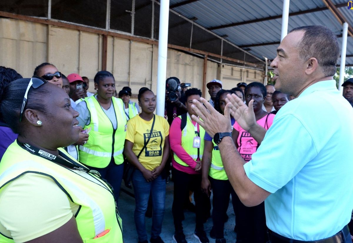 Dr. Tufton Kicks Off Dengue Clean-Up At Two St. Catherine Schools