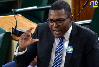 Parliamentary Secretary in the Office of the Prime Minister, Senator Robert Morgan, making his contribution to the 2019/20 State of the Nation Debate in the Senate on February 7.