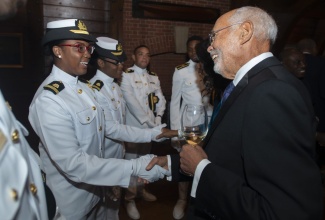 American Caribbean Maritime Foundation (ACMF) Donor and Board Member, Roland Malins Smith, engages with ACMF Royal Caribbean International Scholarship Recipient for 2018, Shante Pearson, at the ACMF 2019 Anchor Awards held in October in New York. 