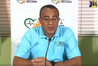 Minister of Health and Wellness, Dr. the Hon. Christopher Tufton, addresses a digital press conference on Wednesday (March 25) at the Ministry in New Kingston.
 
