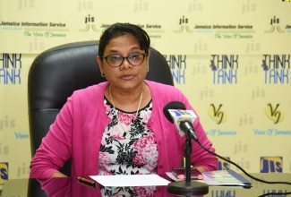 Chief Medical Officer (CMO), Dr. Jacquiline Bisasor-McKenzie, addresses a recent JIS ‘Think Tank’, on matters pertaining to the COVID-19 pandemic 

