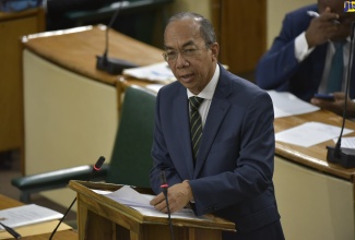 Minister of National Security, Hon. Dr. Horace Chang, makes his contribution to the 2020/21 Sectoral Debate in the House of Representatives on June 30.