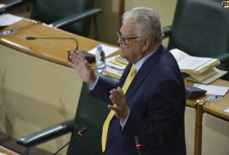 Minister of Education, Youth and Information, Hon. Karl Samuda, makes a Statement in the House of Representatives  on Tuesday (August 11).

