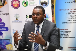 Minister of State in the Ministry of Education, Youth and Information, Hon. Robert Morgan, speaking during Monday’s (September 28) digital launch of the Government’s Records and Information Management (RIM) Programme implementation for the third cohort of ministries, departments and agencies (MDAs). The Cohort Three RIM Programme Implementation, which targets 25 MDAs, is being led by the Jamaica Archives and Records Division (JARD), an agency of the Ministry, with support from the Cabinet Office.

