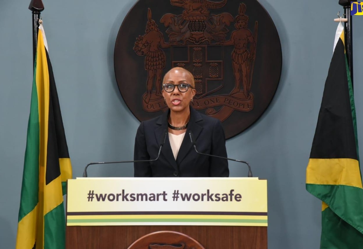 Minister of Education, Youth and Information, Hon. Fayval Williams, addresses a virtual press conference on September 22. 

