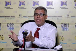 Trade Administrator and Chief Executive Officer of the Trade Board Limited, Douglas Webster, speaks at a recent JIS Think Tank.  