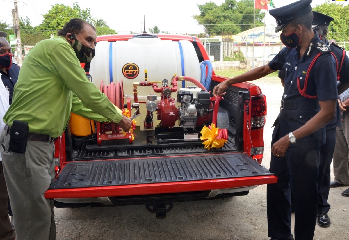 Santa Cruz Fire Station Gets Skid Unit Jamaica Information Service