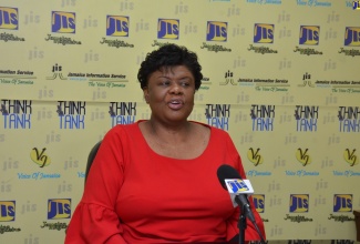 Director of Communications, Consumer Affairs Commission (CAC), Latoya Halstead, speaking at recent JIS Think Tank.