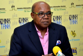 Tourism Minister, Hon. Edmund Bartlett, speaking during a Jamaica Information Service (JIS) Think Tank on Friday (December 11), ahead of the start of the 2020/21 Winter Tourist Season, on December 15.

