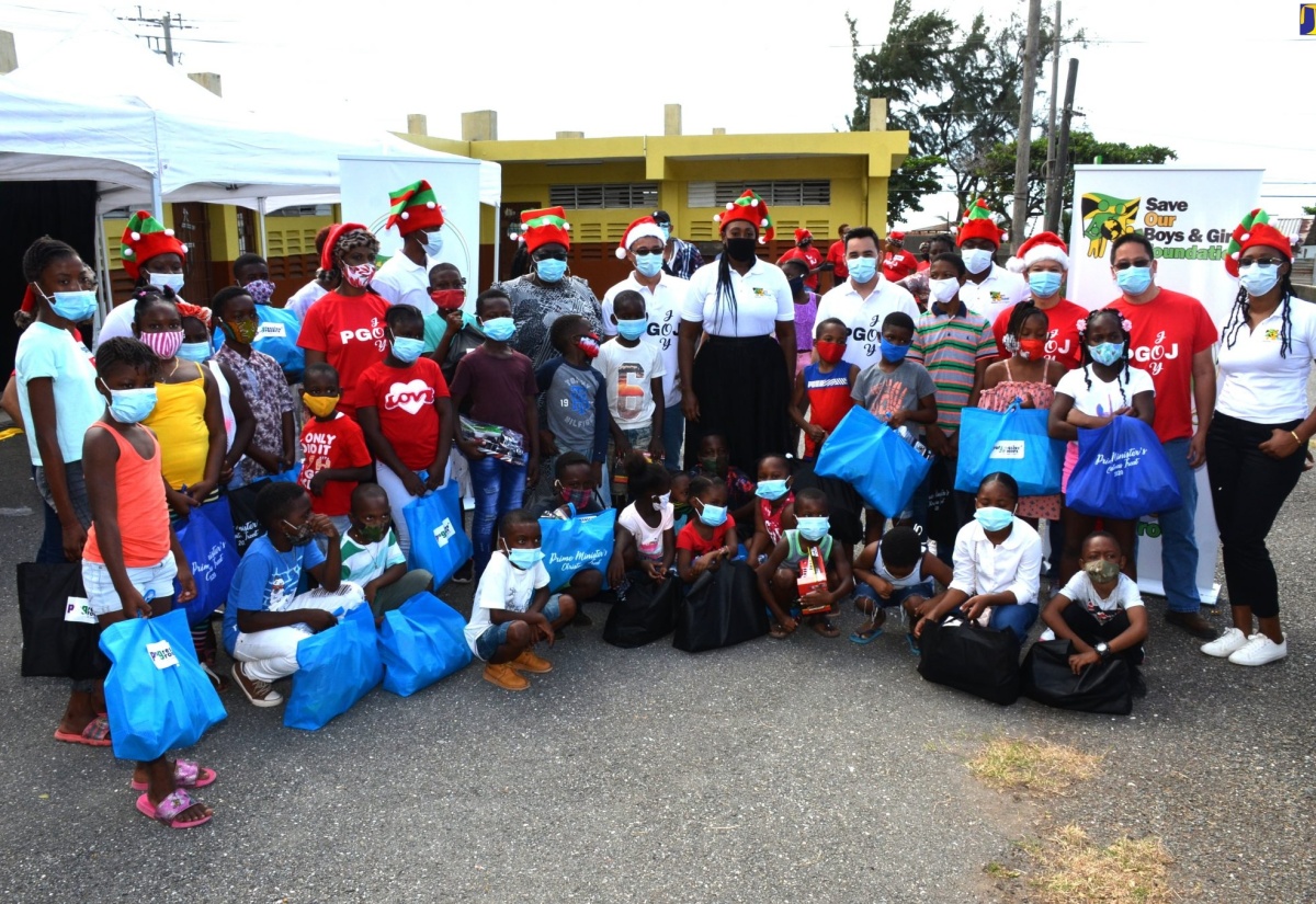 PHOTOS: Hon. Juliet Holness Presents Gifts And Care Packages To Children From Harbour View And Bull Bay