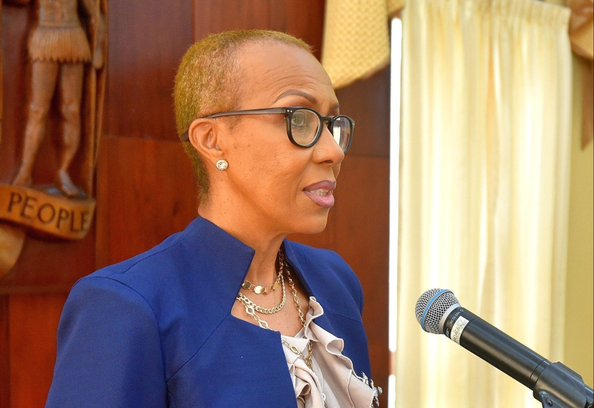 Minister of Education, Youth and Information, Hon. Fayval Williams, speaking at a virtual post-Cabinet press briefing on Wednesday (December 9). ​

