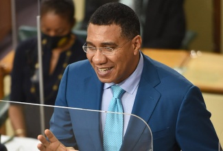 Prime Minister, the Most. Hon. Andrew Holness, speaking in the House of Representatives on January 12.