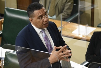 Prime Minister, the Most Hon. Andrew Holness, addresses yesterday's (Jan. 26) sitting of the House of Representatives.

