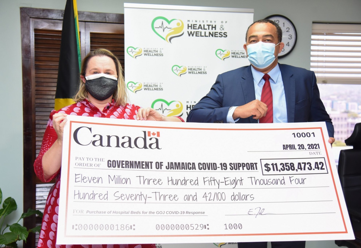 Canada Donates JMD$11.3 Million Towards COVID-19 Field Hospitals In Jamaica