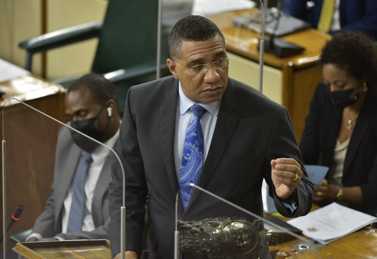 Prime Minister, the Most Hon. Andrew Holness, speaking in the House of Representatives on April 13.

