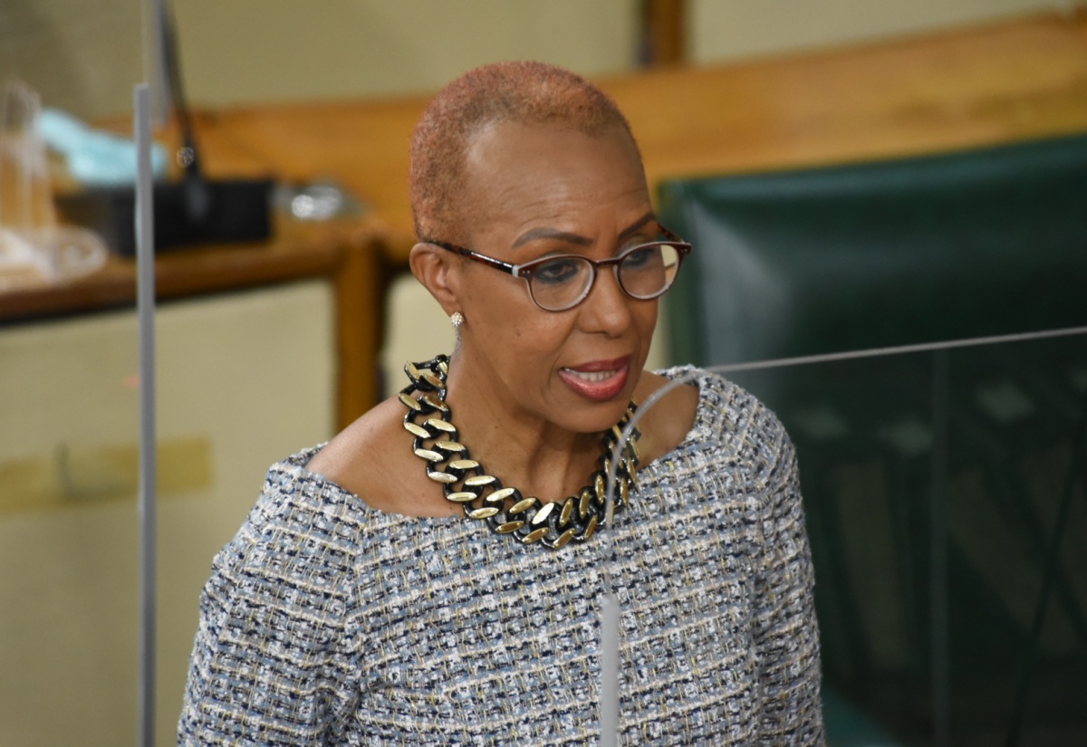 Minister of Education, Youth and Information, Hon. Fayval Williams, speaking during her contribution to the 2021/22 Sectoral Debate in the House of Representatives on April 28.

