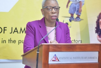 Statistical Institute of Jamaica (STATIN) Director General, Carol Coy, speaks during STATIN’s digital quarterly briefing, on Thursday (April 15).

