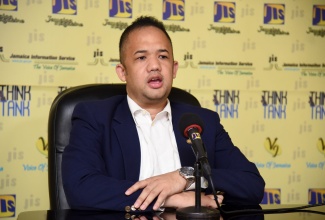 Scientific Research Council (SRC) Chairman, Dr. Parris Lyew-Ayee Jr., speaking at a recent JIS Think Tank. 

