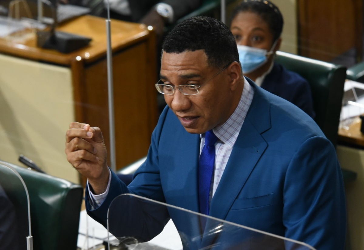 Prime Minister, the Most. Hon Andrew Holness, speaks in the House of Representatives on June 1.

