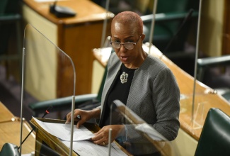 Minister of Education, Youth and Information, Hon. Fayval Williams, addressing yesterday’s (July 21) sitting of the House of Representatives.

 