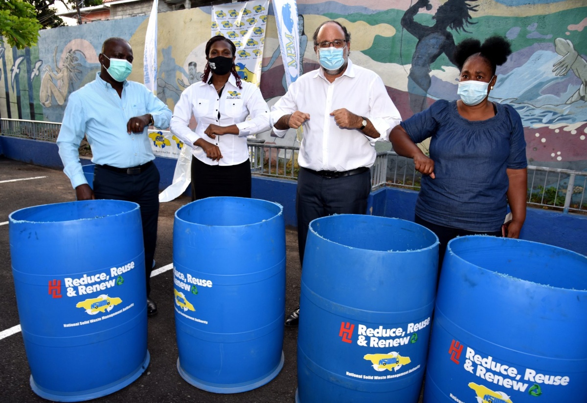 PHOTO: Leader Of Opposition /MP for For St. Andrew Southern, Mark Golding, Receives Drums