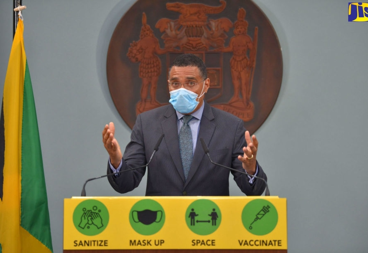 Prime Minister Urges More Jamaicans to Get Vaccinated Against COVID-19