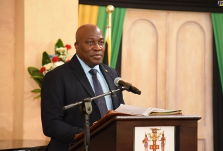 Chief Justice, the Hon. Mr. Justice Sykes, giving his remarks at the swearing-in ceremony of Judges of Appeal, Puisne Judges and Masters-in-Chambers, held at the King’s House Ballroom last Wednesday (September 15). 