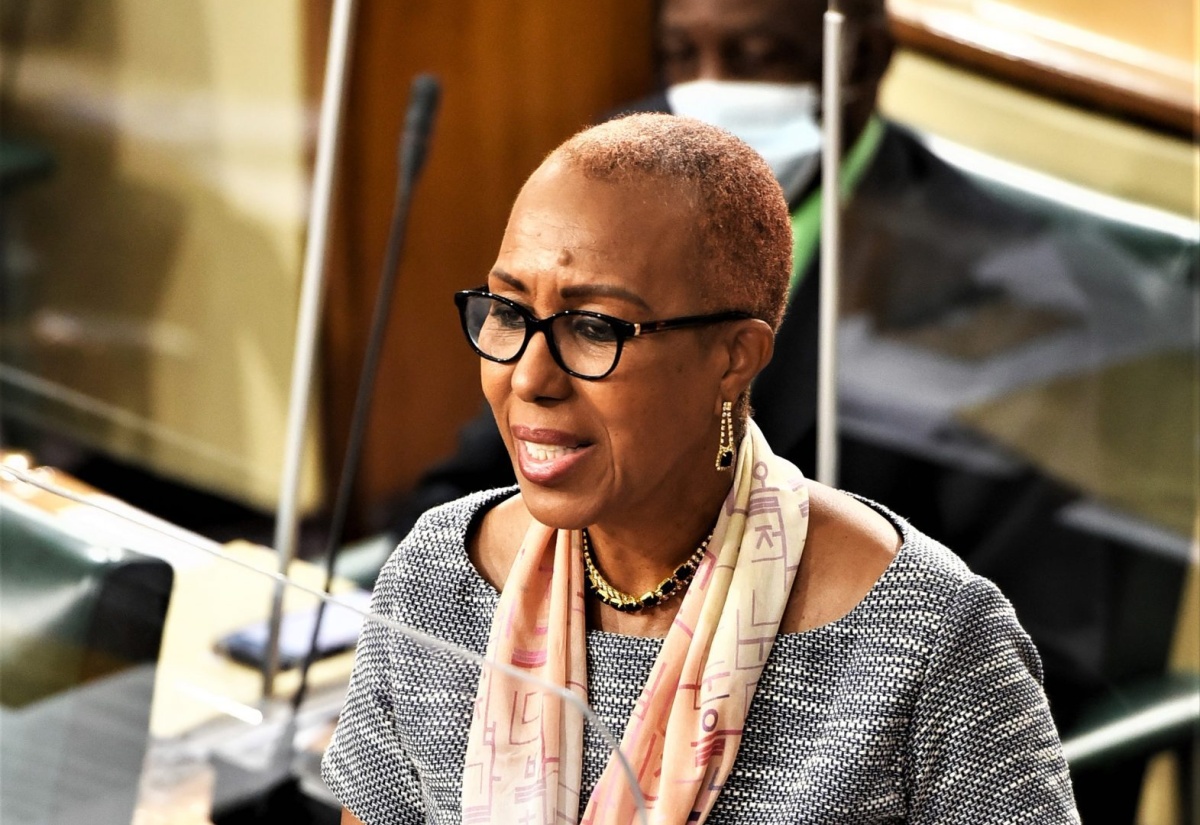 Minister of Education, Youth and Information, Hon. Fayval Williams, speaks in the House of Representatives on September 15.