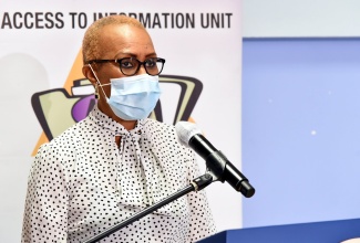 Minister of Education, Youth and Information, Hon. Faval Williams, addresses the virtual commemoration of The Right to Know Week forum, held on Wednesday (September 29).

