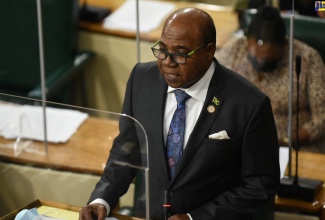 Tourism Minister, Hon. Edmund Bartlett,  provides an update on the sector in the House of Representatives on October 13.