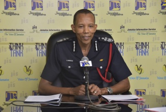 Commissioner of the Jamaica Fire Brigade (JFB), Stewart Beckford, speaking during a Jamaica Information Service (JIS) Think Tank held at the agency’s offices in Kingston on Monday (October 25)
