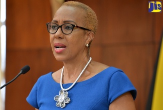 Education, Youth and Information Minister, Hon. Fayval Williams, addresses the virtual post-Cabinet press briefing on Wednesday (October 6). 