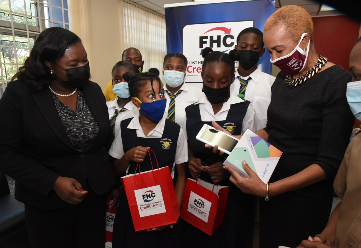 PHOTOS: First Heritage Donates Tablets to Kingston High School Students