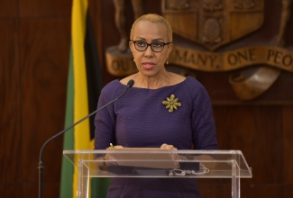 Minister of Education, Youth and Information, Hon. Fayval Williams, relays Cabinet’s recent decisions during a virtual post-Cabinet press briefing, on Wednesday (December 1).

