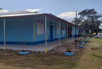 Newly constructed covered walkway at Cove Primary School  in Hanover. 