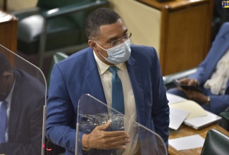 Prime Minister, the Most. Hon Andrew Holness, speaks in the House of Representatives on January 11.