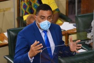 Prime Minister, the Most Hon. Andrew Holness, speaks in the House of Representatives on January 25. (FILE)